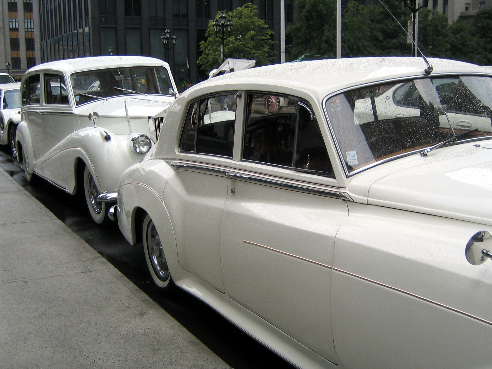White Wedding Retro Cars