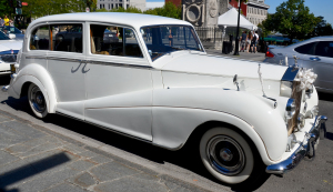 White Rolls Royce limo
